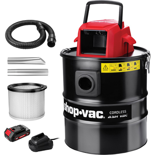 Cordless Ash Vacuum, 20 V, 5 gal. Capacity M & M Nord Ouest Inc