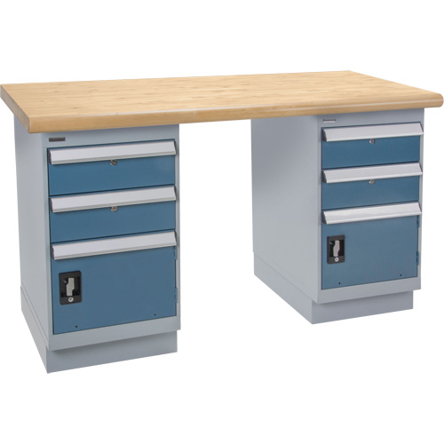 &eacute;tabli robuste, Deux tiroirs, Cap 1500 lb, 60" la x 36" p, 34" h M & M Nord Ouest Inc