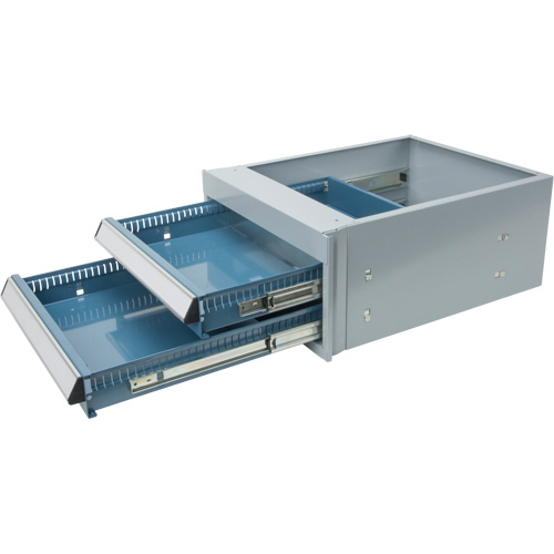 &eacute;tabli &agrave; deux tiroirs, Acier, 18" la x 21" p x 9" h M & M Nord Ouest Inc