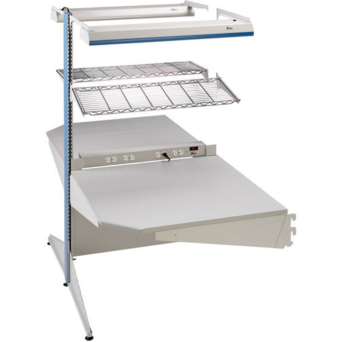 Postes de travail modulaires ergonomiques - Exemples de configurations - A-DC Ajouts de coin &agrave; deux c&ocirc;t&eacute;s, 36" la x 56" p x 84" h, Ajout de coin &agrave; deux c&ocirc;t&eacute;s M & M Nord Ouest Inc