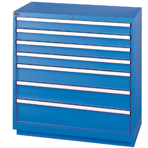 Armoires de rangement avec tiroirs, 7 tiroirs, 40-1/4" la x 22-1/2" p x 41-3/4" h, Bleu brillant M & M Nord Ouest Inc
