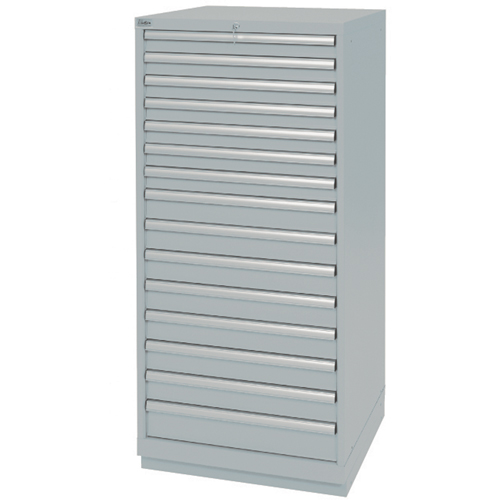 Armoires de rangement avec tiroirs, 15 tiroirs, 28-1/4" la x 28-1/2" p x 59-1/2" h, Gris M & M Nord Ouest Inc