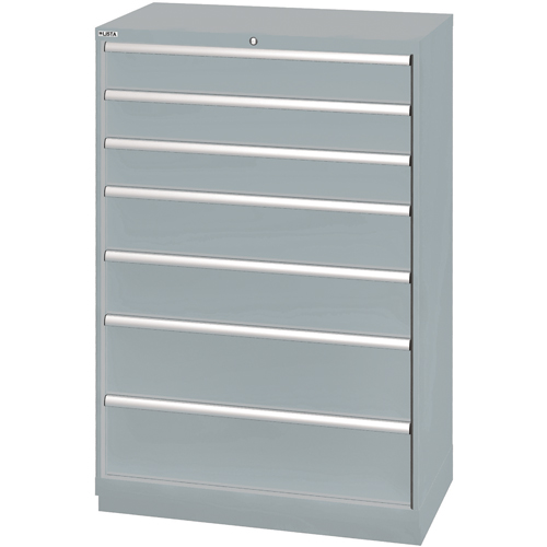 Drawer Cabinets, 7 Drawers, 40-1/4" W x 22-1/2" D x 59-1/2" H, Grey M & M Nord Ouest Inc