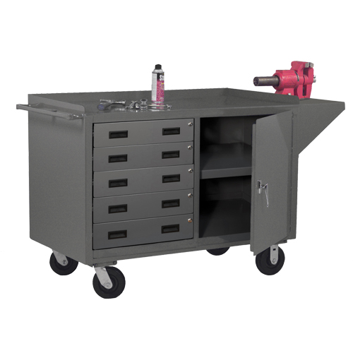 Mobile Workbench Cabinet, Steel Surface M & M Nord Ouest Inc