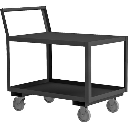 Chariot de service avec surface surbaiss&eacute;e, 2 niveaux, 18-1/4" la x 33" p x 37-1/2" h, 1200 lb Cap M & M Nord Ouest Inc