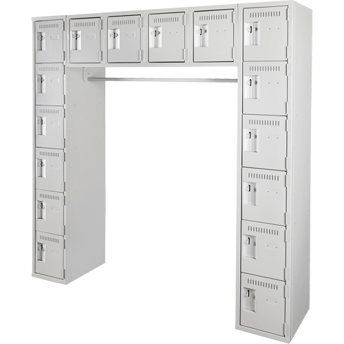 Assembled Archettes Clean Line Economy Lockers, 16 -tier, Bank of 3, 18" x 72" x 12", Steel M & M Nord Ouest Inc