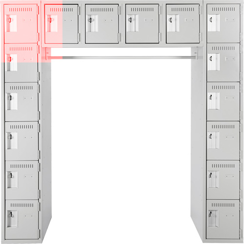 Assembled Archettes Clean Line Economy Lockers, 16 -tier, Bank of 3, 18" x 72" x 12", Steel M & M Nord Ouest Inc