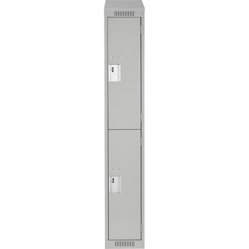 Casiers Clean Line, 2 niveaux, 12" x 18" x 78", Acier, Gris, Rivet (assembl&eacute;) M & M Nord Ouest Inc