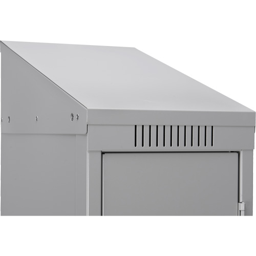 Clean Line Lockerette , 6 -tier, Bank of 4, 48" x 18" x 82", Steel, Beige, Rivet (Assembled) M & M Nord Ouest Inc