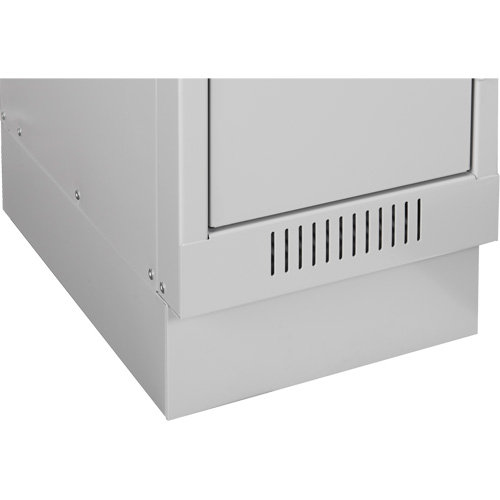 Clean Line Lockerette, 6 -tier, Bank of 4, 48" x 18" x 76", Steel, Beige, Rivet (Assembled) M & M Nord Ouest Inc