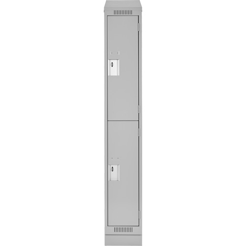Casiers Clean Line, 2 niveaux, 12" x 18" x 82", Acier, Gris, Rivet (assembl&eacute;) M & M Nord Ouest Inc