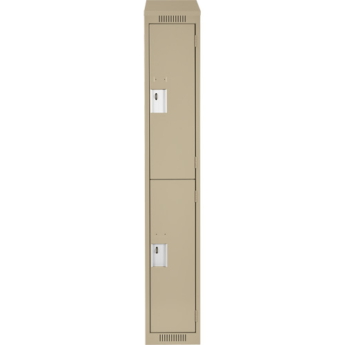 Casiers Clean Line, 2 niveaux, 12" x 18" x 78", Acier, Beige, Rivet (assembl&eacute;) M & M Nord Ouest Inc