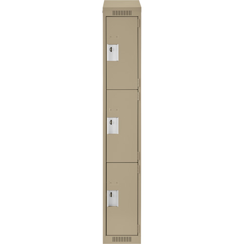 Casiers Clean Line, 3 niveaux, 12" x 18" x 78", Acier, Beige, Rivet (assembl&eacute;) M & M Nord Ouest Inc