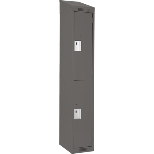 Casiers Clean Line, 2 niveaux, 12" x 18" x 78", Acier, Charbon, Rivet (assembl&eacute;) M & M Nord Ouest Inc
