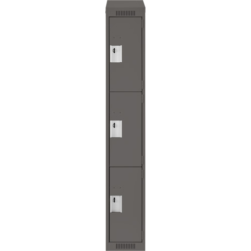 Casiers Clean Line, 3 niveaux, 12" x 18" x 78", Acier, Charbon, Rivet (assembl&eacute;) M & M Nord Ouest Inc