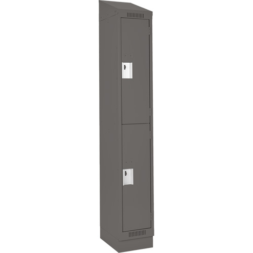 Casiers Clean Line, 2 niveaux, 12" x 18" x 82", Acier, Charbon, Rivet (assembl&eacute;) M & M Nord Ouest Inc