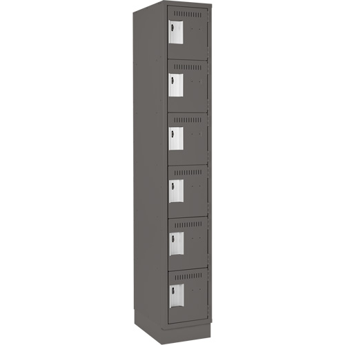 Petits casiers Clean Line, 6 niveaux, 12" x 18" x 76", Acier, Charbon, Rivet (assembl&eacute;) M & M Nord Ouest Inc