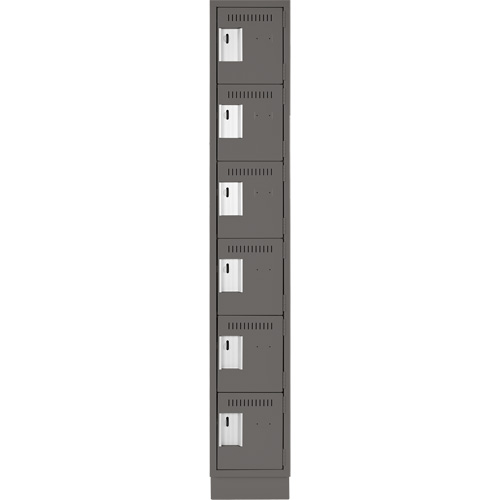 Petits casiers Clean Line, 6 niveaux, 12" x 18" x 76", Acier, Charbon, Rivet (assembl&eacute;) M & M Nord Ouest Inc