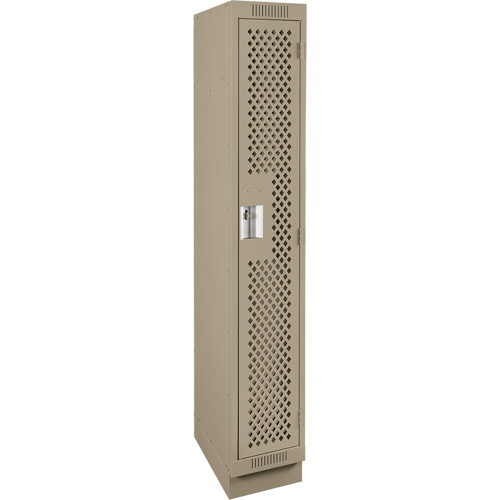 Casiers Clean Line, 12" x 15" x 76", Acier, Beige, Rivet (assembl&eacute;), Perfor&eacute; M & M Nord Ouest Inc
