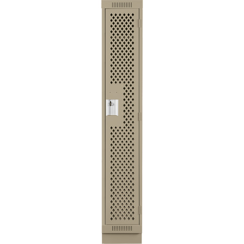 Casiers Clean Line, 12" x 15" x 76", Acier, Beige, Rivet (assembl&eacute;), Perfor&eacute; M & M Nord Ouest Inc