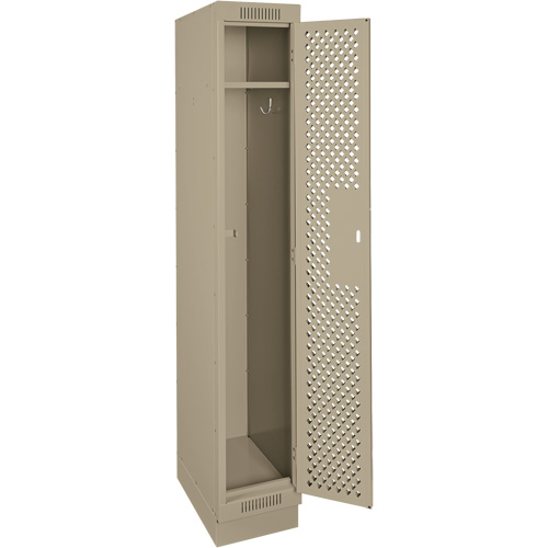 Casiers Clean Line, 12" x 15" x 76", Acier, Beige, Rivet (assembl&eacute;), Perfor&eacute; M & M Nord Ouest Inc