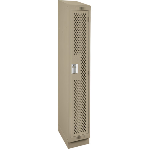 Clean Line Lockers, 12" x 12" x 82", Steel, Beige, Rivet (Assembled), Perforated M & M Nord Ouest Inc