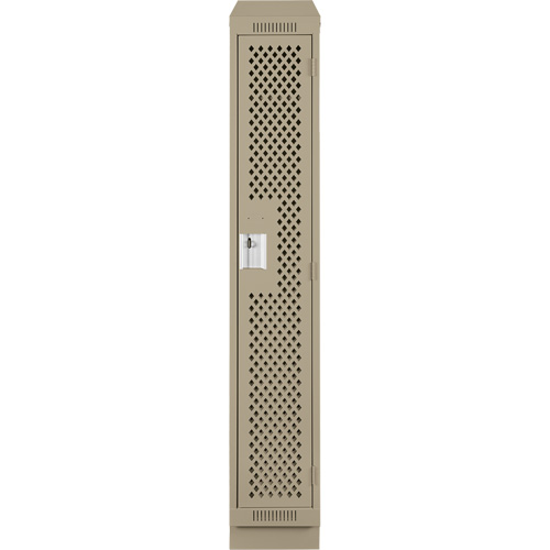 Clean Line Lockers, 12" x 12" x 82", Steel, Beige, Rivet (Assembled), Perforated M & M Nord Ouest Inc