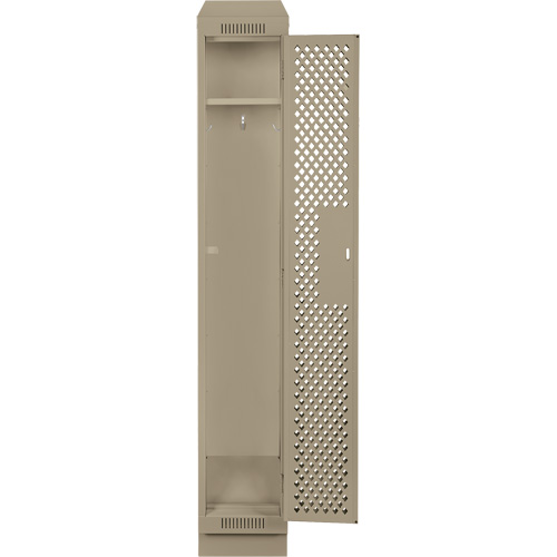 Clean Line Lockers, 12" x 12" x 82", Steel, Beige, Rivet (Assembled), Perforated M & M Nord Ouest Inc