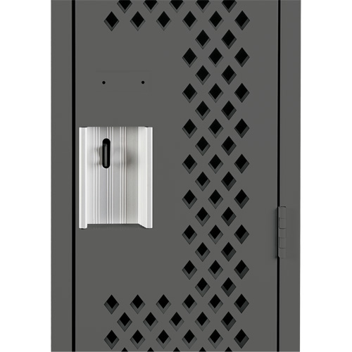 Clean Line Lockers, Bank of 3, 36" x 12" x 72", Steel, Charcoal, Rivet (Assembled), Perforated M & M Nord Ouest Inc