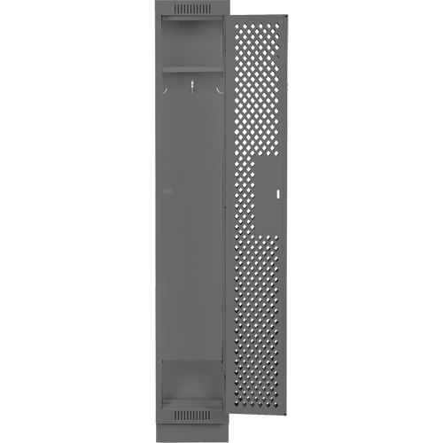 Clean Line Lockers, 12" x 15" x 76", Steel, Charcoal, Rivet (Assembled), Perforated M & M Nord Ouest Inc