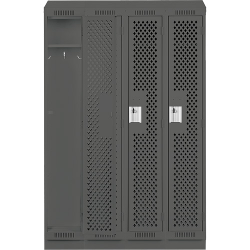 Casiers Clean Line, Bloc de 4, 48" x 12" x 82", Acier, Charbon, Rivet (assembl&eacute;), Perfor&eacute; M & M Nord Ouest Inc