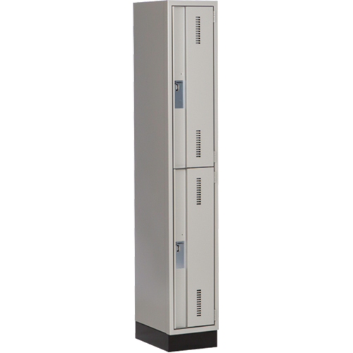 Casiers robustes Concorde, 2 niveaux, 12" x 18" x 76", Acier, Gris, Soud&eacute; (assembl&eacute;) M & M Nord Ouest Inc