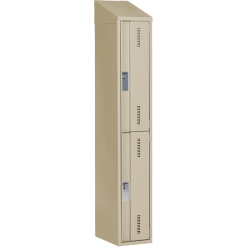 Casiers robustes Concorde, 2 niveaux, 12" x 18" x 78", Acier, Beige, Soud&eacute; (assembl&eacute;) M & M Nord Ouest Inc