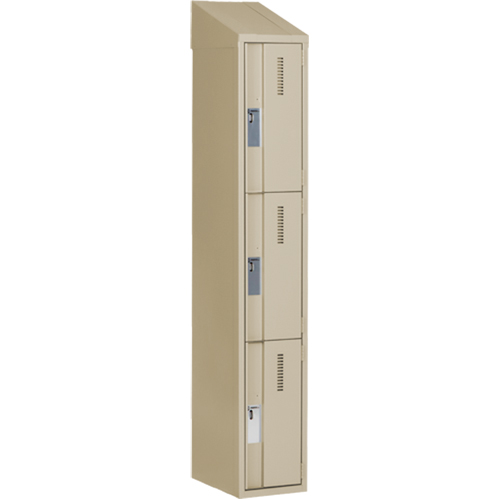 Casiers robustes Concorde, 3 niveaux, 12" x 18" x 78", Acier, Beige, Soud&eacute; (assembl&eacute;) M & M Nord Ouest Inc