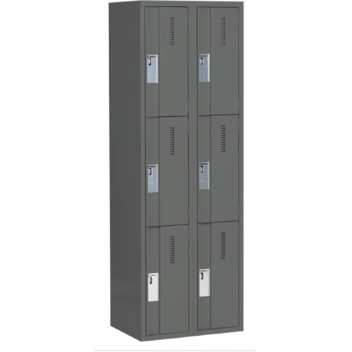 Casiers robustes Concorde, 3 niveaux, Bloc de 2, 24" x 18" x 72", Acier, Charbon, Soud&eacute; (assembl&eacute;) M & M Nord Ouest Inc