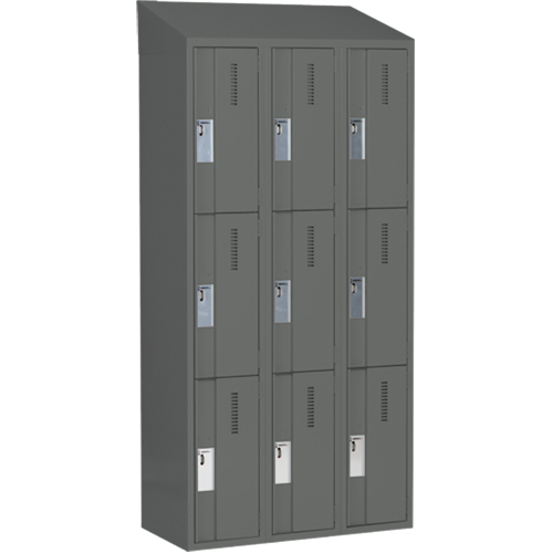 Casiers robustes Concorde, 3 niveaux, Bloc de 3, 36" x 18" x 78", Acier, Charbon, Soud&eacute; (assembl&eacute;) M & M Nord Ouest Inc