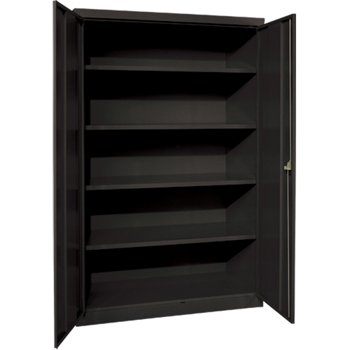 Armoires de rangement Hi-Boy profondes, Acier, 4 Tablettes, 72" h x 36" la x 24" P, Noir M & M Nord Ouest Inc