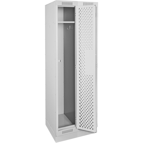 Clean Line Lockers, Bank of 2, 24" x 12" x 76", Steel, Grey, Rivet (Assembled), Perforated M & M Nord Ouest Inc
