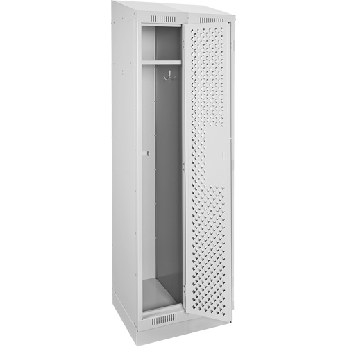 Clean Line Lockers, Bank of 2, 24" x 12" x 82", Steel, Grey, Rivet (Assembled), Perforated M & M Nord Ouest Inc