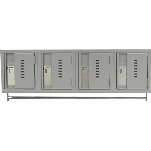 Wall Hung Lockers - Heavy Duty, Bank of 4, 18" x 12" x 12", Steel M & M Nord Ouest Inc