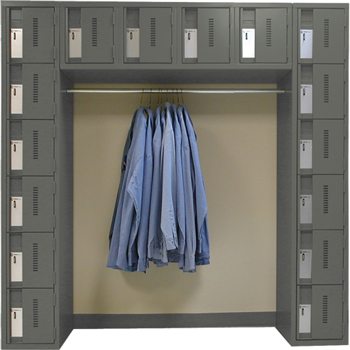 Archettes Concorde Heavy Duty Lockers, 16 -tier, Bank of 3, 18" x 72" x 72", Steel M & M Nord Ouest Inc