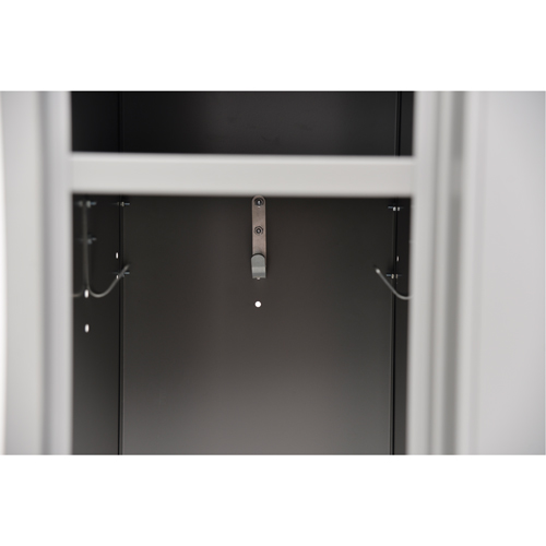 Lockers, 2 -tier, Bank of 2, 24" x 18" x 72", Steel, Grey, Knocked Down M & M Nord Ouest Inc