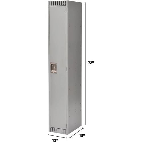 Lockers, 12" x 18" x 72", Steel, Grey, Rivet (Assembled) M & M Nord Ouest Inc