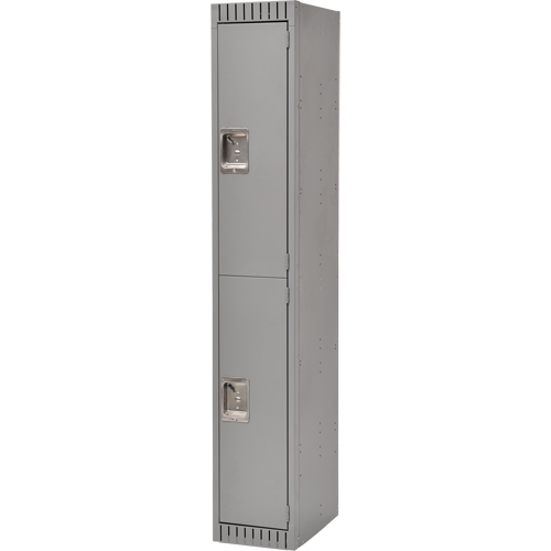 Casiers, 2 niveaux, 12" x 18" x 72", Acier, Gris, D&eacute;mont&eacute; M & M Nord Ouest Inc