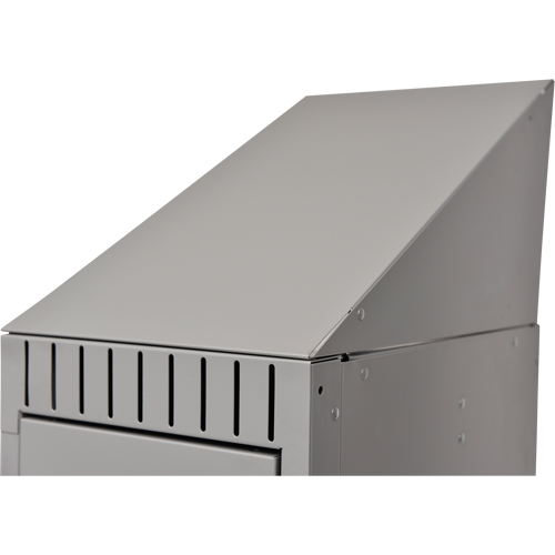 Slope Top, 1 Bank, 18" D x 12" W x 10" H, Grey, Steel M & M Nord Ouest Inc
