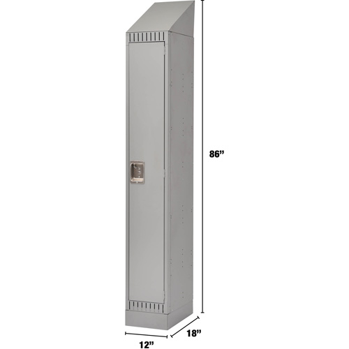 Lockers, 12" x 18" x 86", Steel, Grey, Knocked Down M & M Nord Ouest Inc