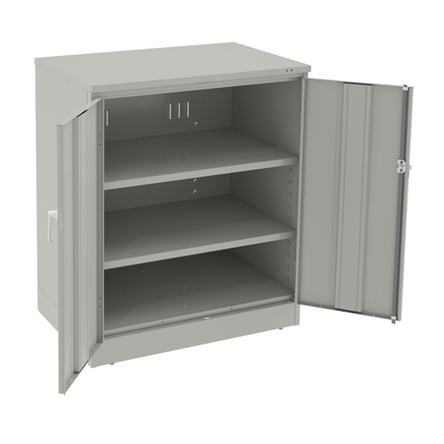 Armoire &agrave; hauteur de comptoir de luxe, Acier, 2 Tablettes, 42" h x 36" la x 24" P, Gris p&acirc;le M & M Nord Ouest Inc
