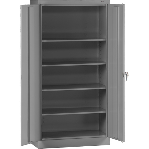 Armoire de rangement standard, Acier, 4 Tablettes, 72" h x 36" la x 18" P, Gris M & M Nord Ouest Inc