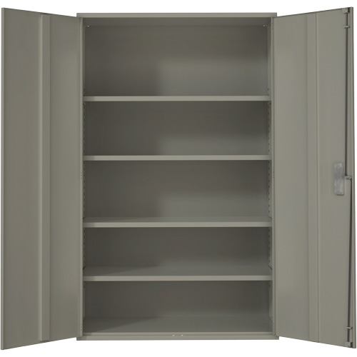 Armoire de rangement Hi-Boy tr&egrave;s large, Acier, 4 Tablettes, 72" h x 48" la x 24" P, Gris M & M Nord Ouest Inc