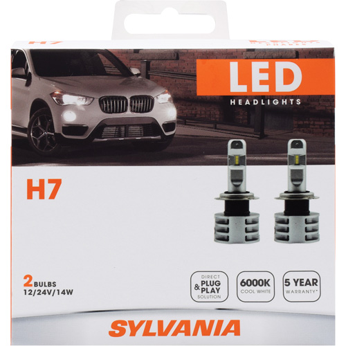 H7 Headlight Bulb, LED, 13.2 W/17 W, White M & M Nord Ouest Inc